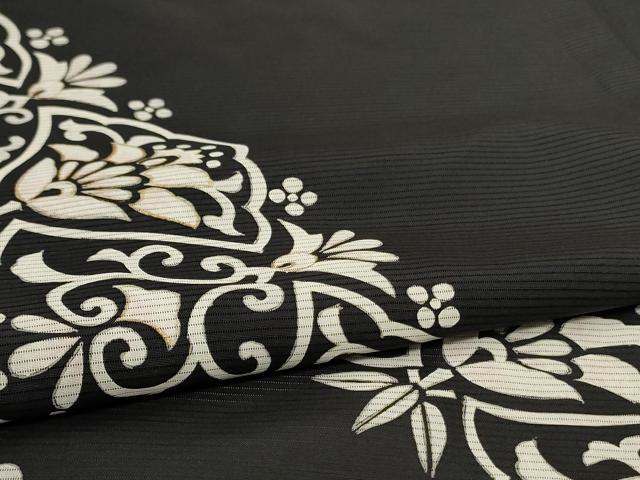 平和屋着物＊夏物 訪問着 絽 幾何学花文 金彩 正絹 逸品 AABA2877jd