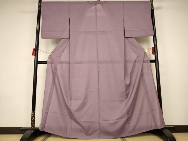 平和屋着物＊夏物　色無地　絽　鳩羽鼠色　洗える着物　AABA2894jd