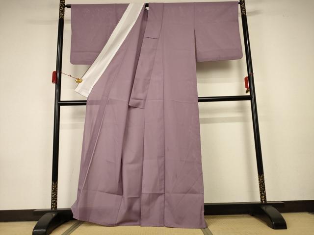 平和屋着物＊夏物　色無地　絽　鳩羽鼠色　洗える着物　AABA2894jd_1