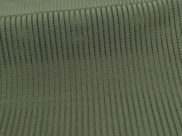 平和屋着物＊夏物 色無地 縦絽 草葉紋紗 草色 正絹 逸品 AABC9942jd