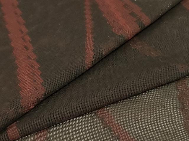 平和屋着物＊夏物　小紋　紗　流線文　正絹　逸品　AABA2907jd