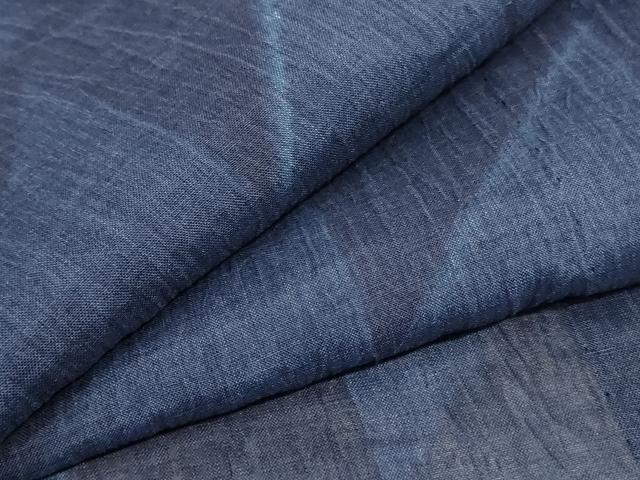 平和屋着物＊夏物　小千谷ちぢみ　菱文　証紙付き　麻　逸品　AABA2920jd