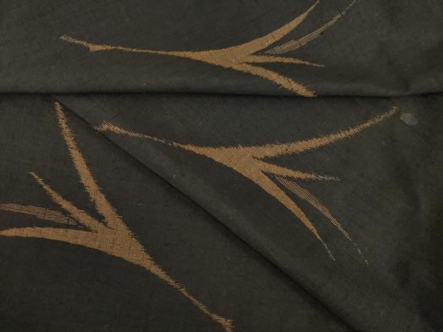 平和屋着物●上質な紬　飛鳥文　黒地　正絹　逸品　AABA3330ck