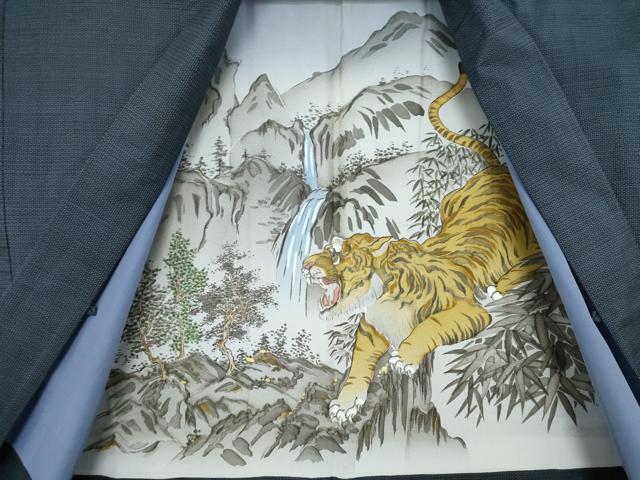 平和屋着物○男性 本場大島紬 アンサンブル 手織り 100亀甲 総詰め  