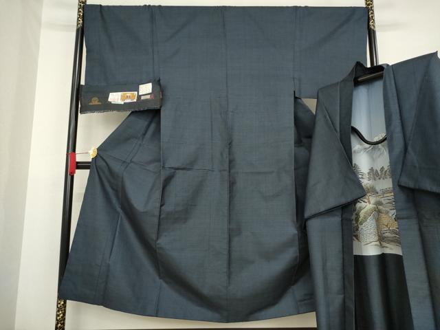 平和屋着物●男性　本場大島紬　アンサンブル　手織り　100亀甲　総詰め　証紙付き　正絹　逸品　AABA3338ck