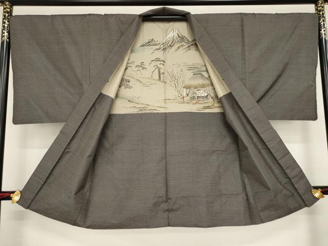 平和屋着物○男性 本場大島紬 アンサンブル 100亀甲 総詰め 正絹 逸品