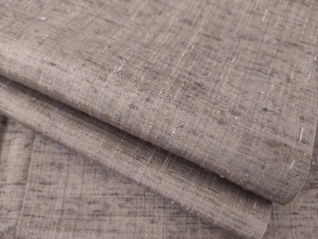 平和屋着物●上質な紬　霞文　鳩羽鼠色　正絹　逸品　AABA3348ck