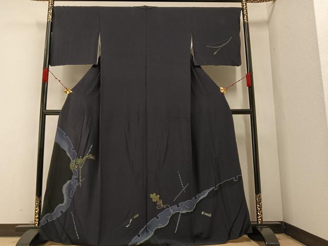 平和屋着物●訪問着　雪輪楽器文　金彩　正絹　逸品　AABA3772ph