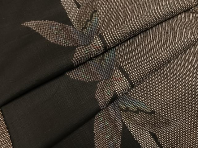 平和屋着物●本場大島紬　一元7マルキ　舞蝶間道　正絹　逸品　AABA3775ph