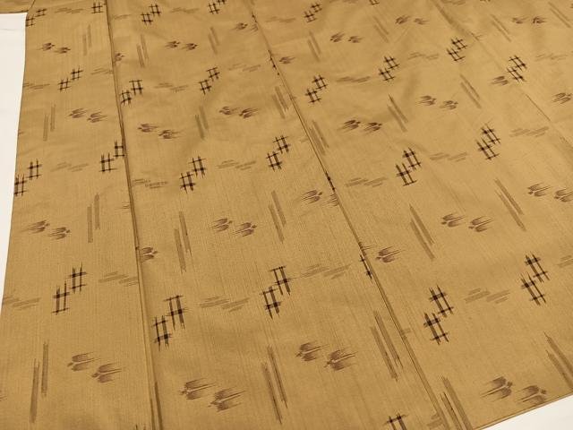 平和屋着物●上質な紬　琉球絣文様　正絹　逸品　AABC0677ph 平和屋着物○上質な紬 琉球絣文様 正絹 逸品 AABA3777ph