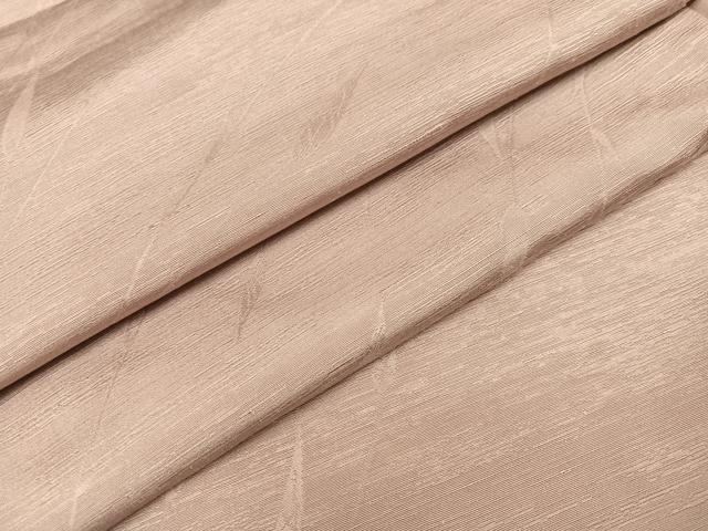 平和屋着物●上質な色無地　草木地紋　枯野色　正絹　逸品　AABA3788ph