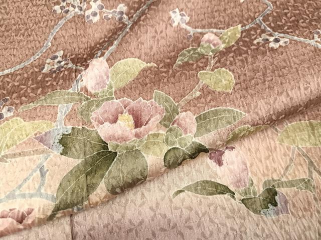 平和屋着物○訪問着 絞り 枝花文 暈し染め 正絹 逸品 AABA3813ph