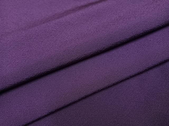 平和屋着物●上質な色無地　深紫色　正絹　逸品　AABA3834ph