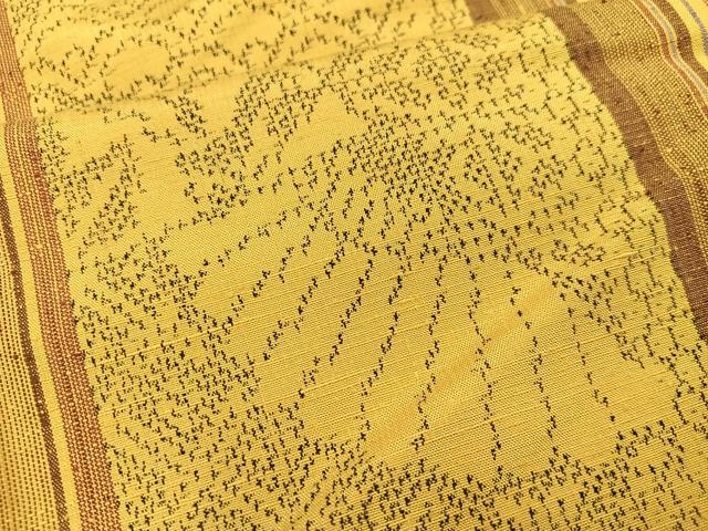 平和屋着物○結城紬 吉祥舞扇間道 正絹 逸品 AABA4292ph