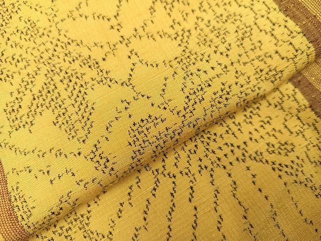 平和屋着物○結城紬 吉祥舞扇間道 正絹 逸品 AABA4292ph