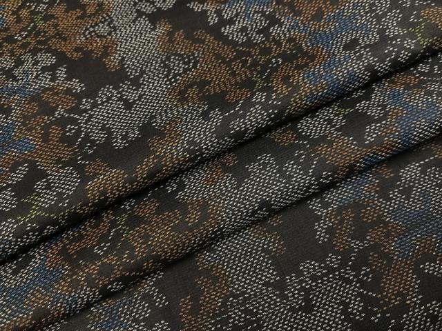 平和屋着物●本場大島紬　唐草文　正絹　逸品　AABA4305ph