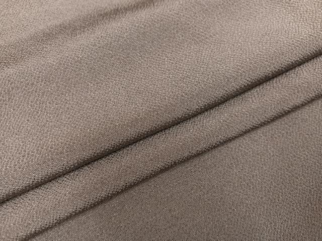 平和屋着物●上質な色無地　鳩羽鼠色　鬼しぼ縮緬　正絹　逸品　未使用　AABA4317ph