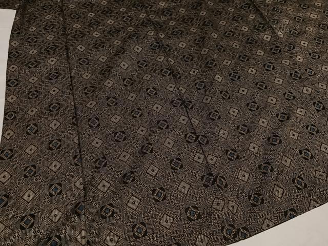 平和屋着物○本場大島紬 龍郷絣 正絹 逸品 AABA4322ph