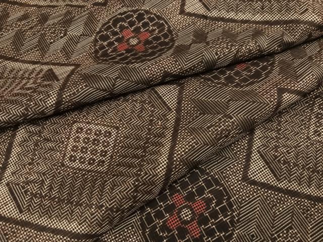 平和屋着物●本場大島紬　龍郷絣　正絹　逸品　AABA4325ph