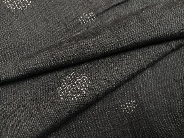 平和屋着物●上質な紬　80亀甲　丸文　正絹　逸品　AABA4331ph