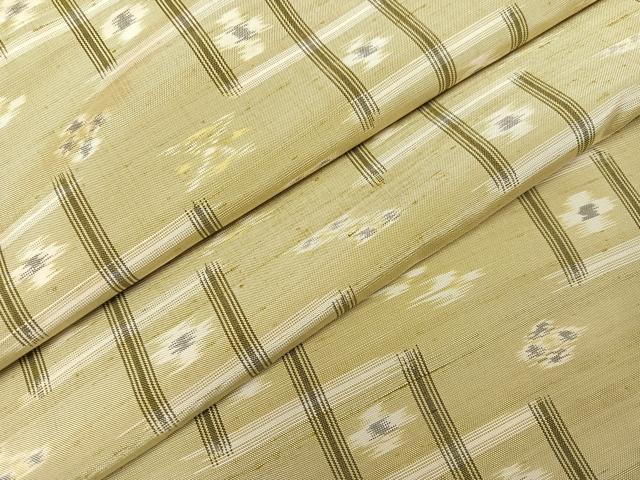 平和屋着物●本場琉球絣　紬　正絹　逸品　AABA4355ph