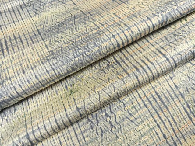 平和屋着物●上質な小紋　絞り　格子　正絹　逸品　未使用　AABA4358ph