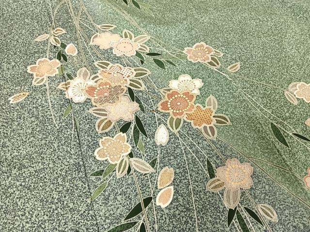 平和屋着物○訪問着 枝花文 金彩 高島屋扱い 正絹 逸品 AABA4448np