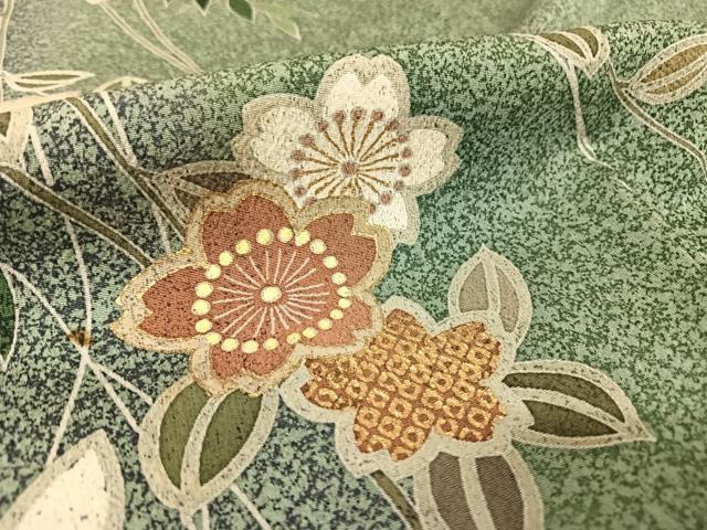 平和屋着物○訪問着 枝花文 金彩 高島屋扱い 正絹 逸品 AABA4448np
