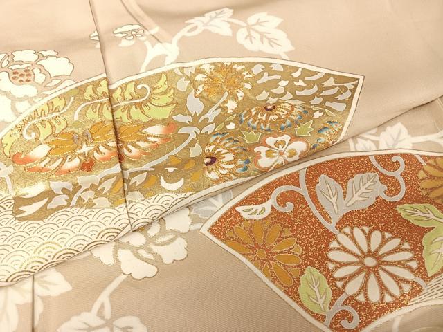 平和屋着物○豪華色留袖 トキワ商事 駒刺繍 地紙花唐草文 上代54万