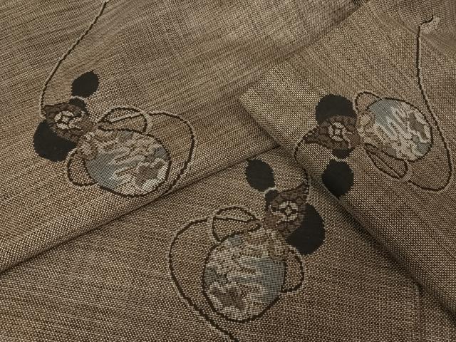 平和屋着物●本場大島紬　カタス9マルキ　瓢箪　正絹　逸品　未使用　AABA4503np