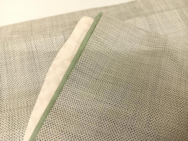 平和屋着物○本場大島紬 白大島 カタス9マルキ 地紙花文 正絹