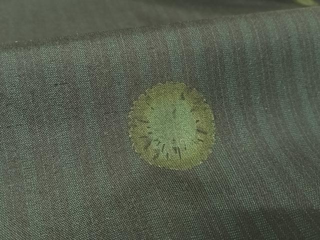 平和屋着物○本場染大島紬 丸文 縞 正絹 逸品 AABA4523np