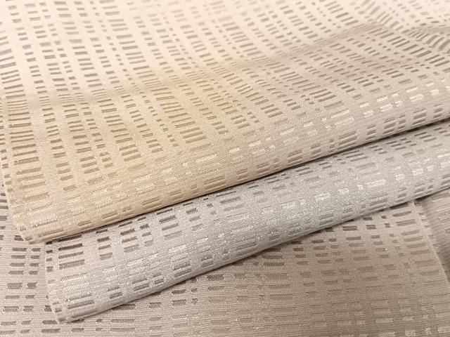 平和屋着物●上質な小紋　格子地紋　暈し染め　銀彩　正絹　逸品　AABA4549np