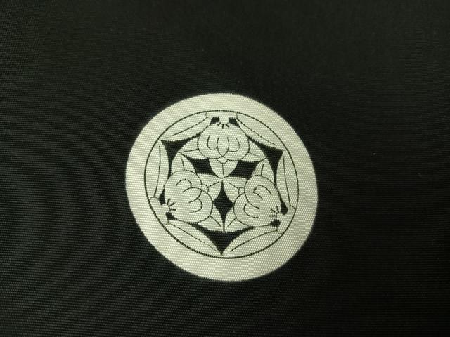 平和屋着物○男性 黒紋付 羽織・長襦袢(袷)・行灯袴 4点セット 正絹 