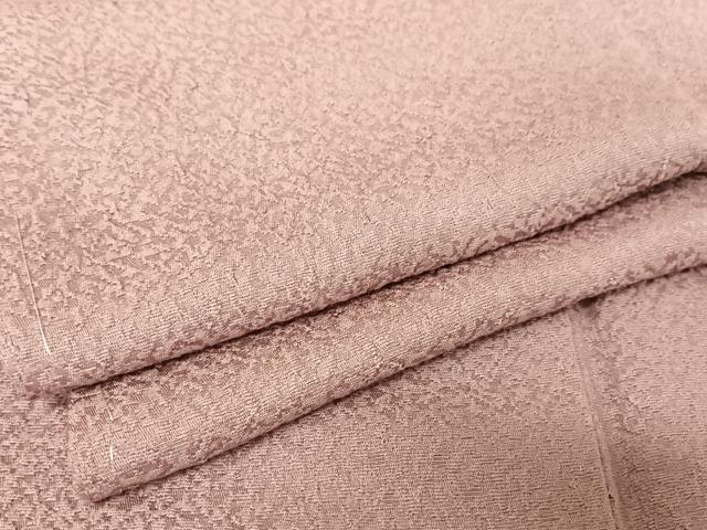 平和屋着物●上質な色無地　紋意匠　薄紅梅色　正絹　逸品　AABA4586np