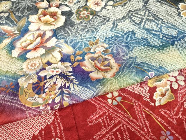 平和屋着物○豪華振袖 総絞り 駒刺繍 花車文 金彩 正絹 逸品 AABA4621ck