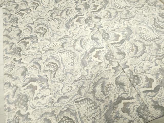 平和屋着物○本場大島紬 白大島 流水文 正絹 逸品 AABA4634ck