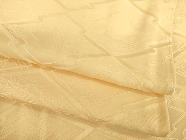 平和屋着物●上質な色無地　松皮菱立波地紋　淡香色　正絹　逸品　AABA4802ck