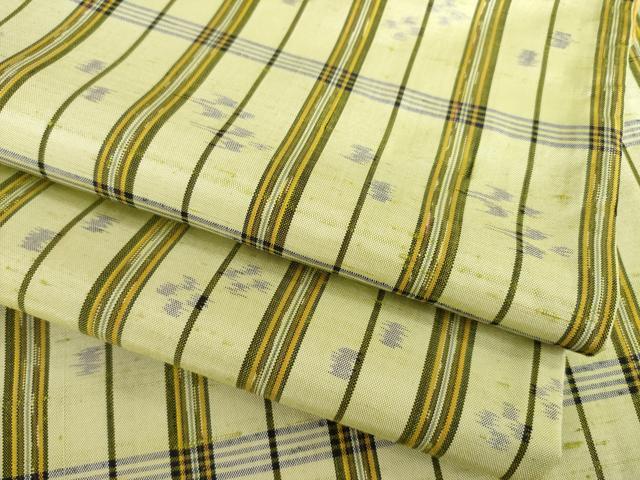 平和屋着物●本場琉球絣　飛鳥文　正絹　逸品　AABA4807ck