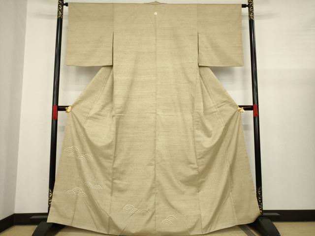 平和屋着物●豪華色留袖　紬地　青海波　金彩　正絹　逸品　未使用　AABA4813ck