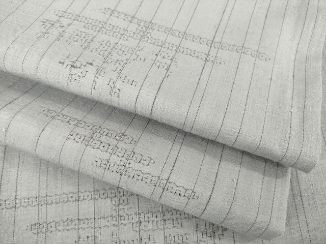 平和屋着物●結城紬　80亀甲　エ霞文　正絹　逸品　AABA4817ck
