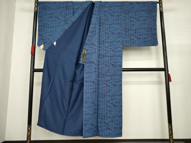 平和屋着物●男性　小紋　立波文　キングサイズ　洗える着物　未使用　AABA4830ck 平和屋着物○男性 小紋 立波文 キングサイズ 洗える着物 未使用 AABA4830ck