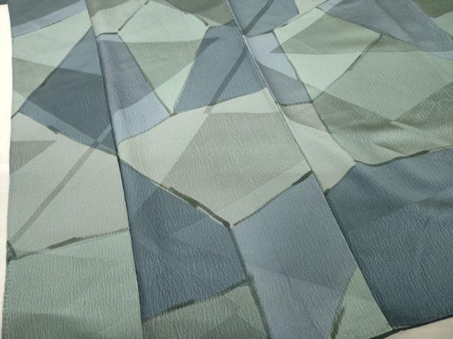 平和屋着物○染色作家 斉藤三才 小紋 割付き文 正絹 逸品 AABA4852ck