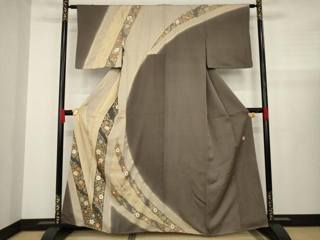 平和屋着物●染織の名門　しょうざん　訪問着　花唐草文　金彩　正絹　逸品　未使用　AABA4857ck