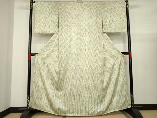 平和屋着物○名門 藤娘きぬたや・杢目絞り 小紋 正絹 逸品