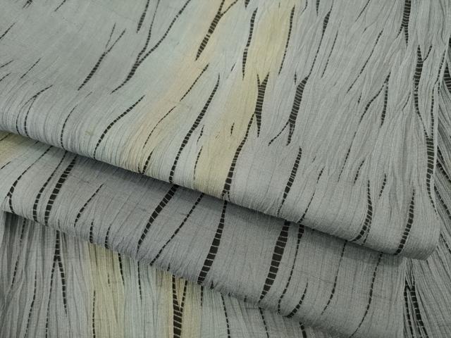 平和屋着物●上質な小紋　間道　竜巻絞り　正絹　逸品　AABA4873ck