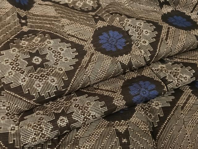 平和屋着物●本場大島紬　龍郷絣　正絹　逸品　AABA4921np