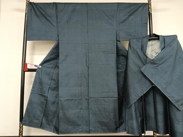 平和屋着物●男性　本場大島紬　アンサンブル　100亀甲　総詰め　正絹　逸品　未使用　AABA4944np