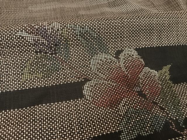 平和屋着物●本場大島紬　一元絣　枝花文　正絹　逸品　AABA5015np 平和屋着物○本場大島紬 一元絣 枝花文 正絹 逸品 AABA5015np