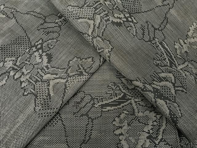 平和屋着物●本場大島紬　カタス7マルキ　風景文　正絹　逸品　AABA5019np